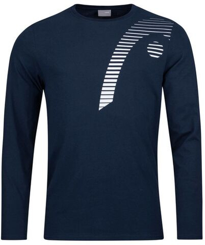 Футболка для мальчика теннисная Head Club 21 Cliff LS Junior - dark blue
