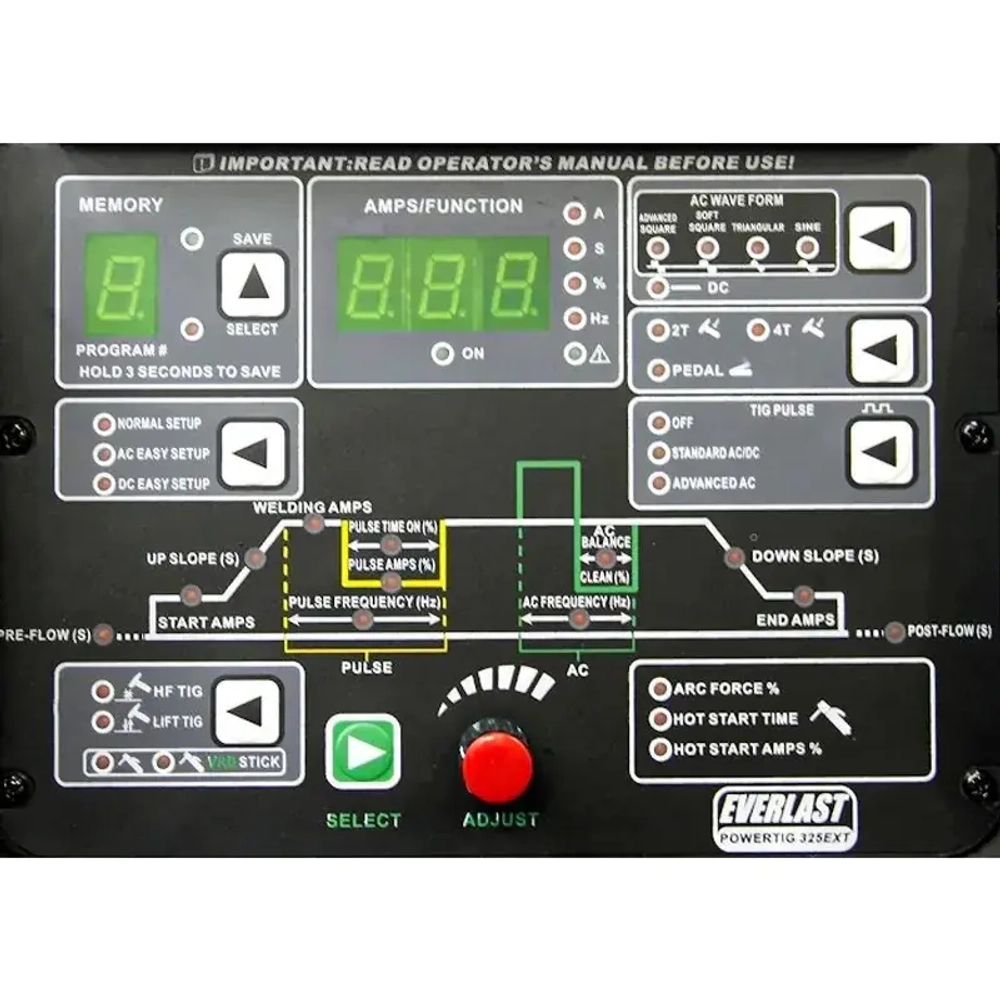EVERLAST PowerTig 325EXT сварочный инвертор tig 3EV325EXT