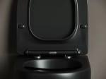 Унитаз подвесной Ceramica Nova Metropol CN4002MB_1002B_1000 черный матовый, безободковый, с крышкой микролифт, с инсталляцией и черной матовой кнопкой