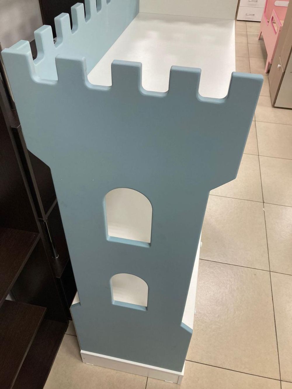 Стеллаж Замок МДФ белый/ниагара