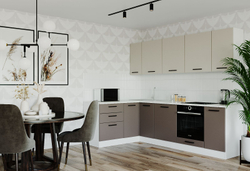 Кухонный гарнитур угловой Латте 2600х1600 (38мм)