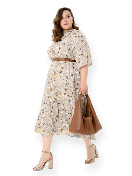 Платье двухсторонее, принт "хлопок"