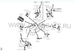 Датчик высоты передней подвески Mitsubishi ASX/Lancer/Outlander / датчик положения кузова / RVLT-8651A095