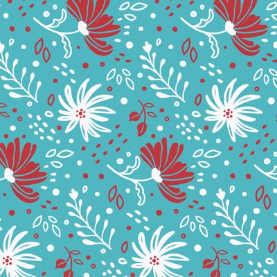 Цветы на бирюзе