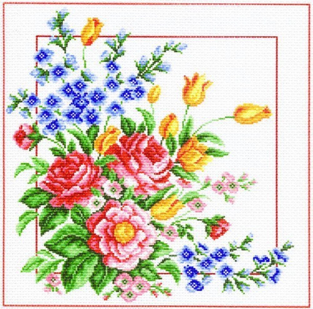 Производитель: Матренин Посад (Производство: Россия)¶Тема: Цветы¶Техника: Счетный крест (Counted Cro