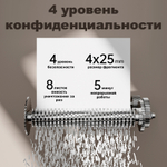 Шредер Deli, 4 уровень секретности (4х25мм), 8 листов, 12 литров