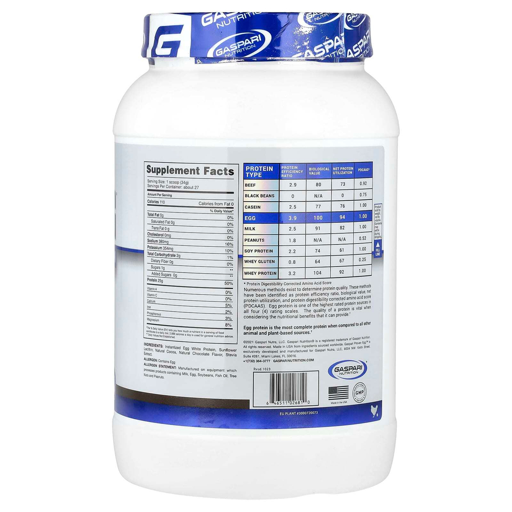 Gaspari Nutrition, Proven Egg, 100%-ный протеин из яичного белка, шоколадный вкус, 900 г (2 фунта)