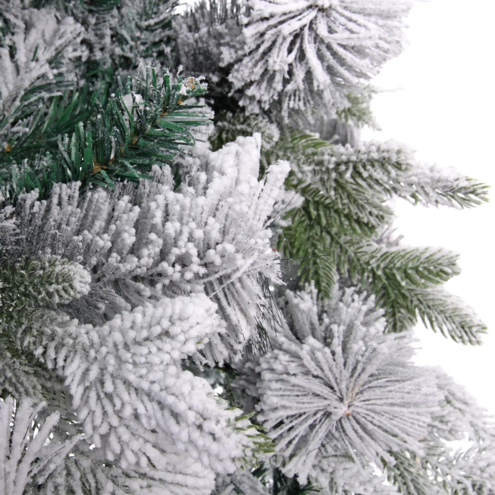 Ёлка «Снежная рапсодия» 180 см, ПВХ+Леска, шишки, белый иней (720 веток)