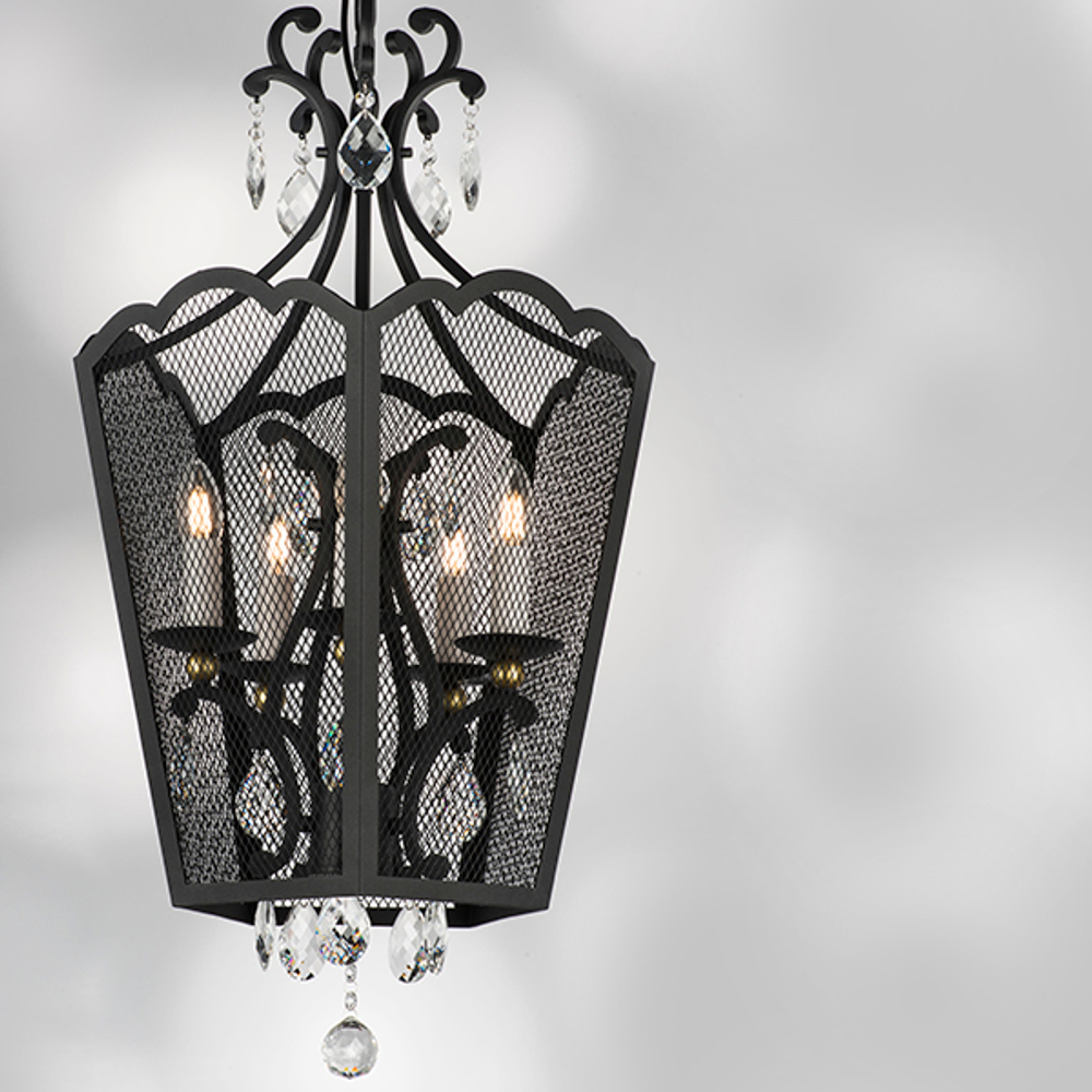 744157 Люстра CASTELLO 5х40W E14 ЧЕРНЫЙ/ЗОЛОТО