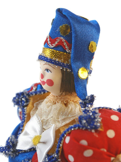 Кукла сувенирная фарфоровая Клоун Петрушка