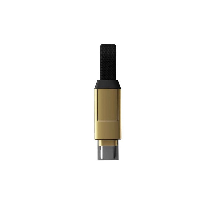 Зарядный кабель-брелок 6-в-1 Rolling Square inCharge 6, Saturn Gold (14 см)