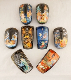 Мышь беспроводная с ручной росписью Палех на заказ