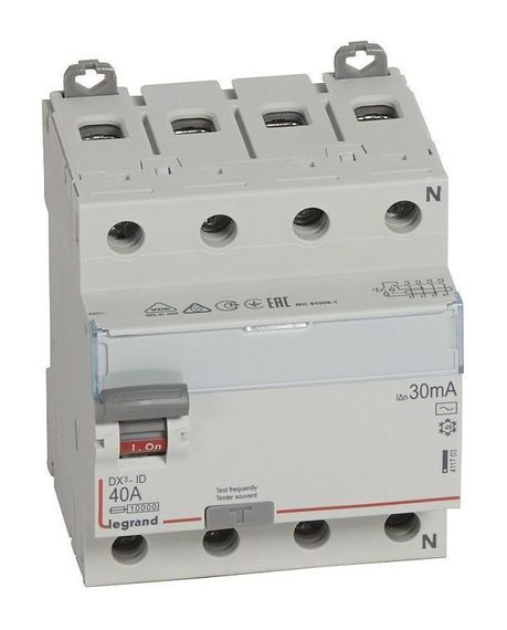 УЗО LEGRAND DX3 4П 40А/30мА 04944