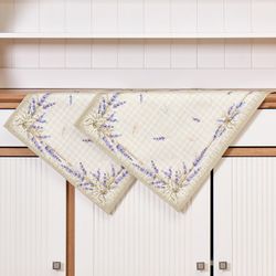 НАБОР ПОЛОТЕНЕЦ ИЗ 2-Х ШТ "ДУША ПРОВАНСА",40Х60СМ, 100% ХЛОПОК,ТВИЛ,КЛЕТКА