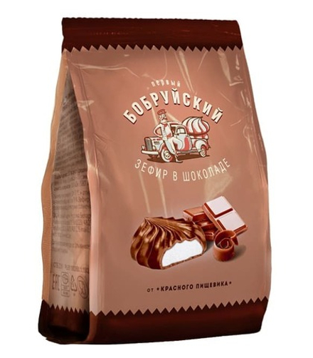 Зефир в шоколаде "Первый Бобруйский" 230г. Красный пищевик