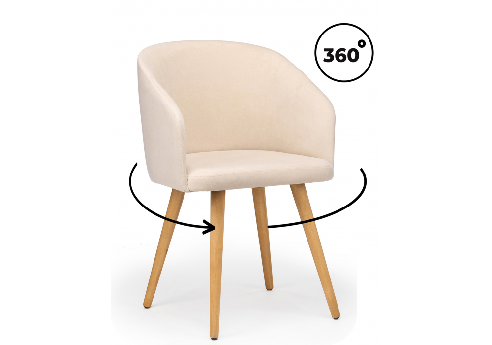 Стул деревянный Woodville Монер 360 бежевый (glory 03), светлое дерево