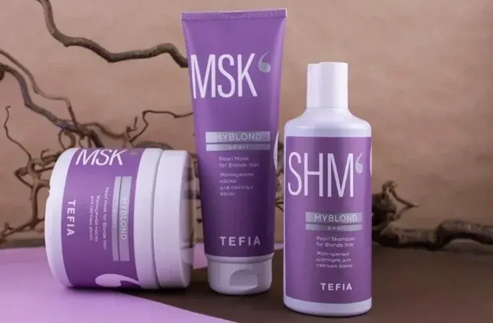 Серебристый шампунь для светлых волос Myblond Tefia Silver Shampoo for Blonde Hair, 1000 мл