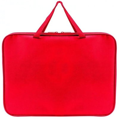 Папка офисная А4 цветная, ткань, 350/275/20 красная (Пчелка)