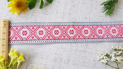 Тесьма текстиль жаккард, ш. 4 см