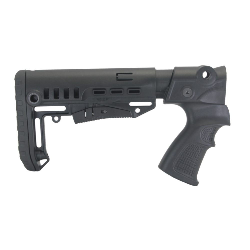 Телескопический приклад на МР-155, DLG Tactical. Черный