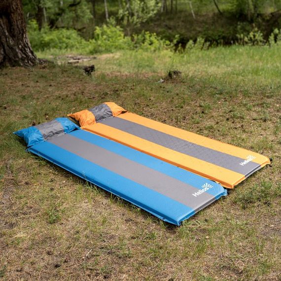 Коврик самонадувающийся с подушкой Helios HS-004P соединение вместе.