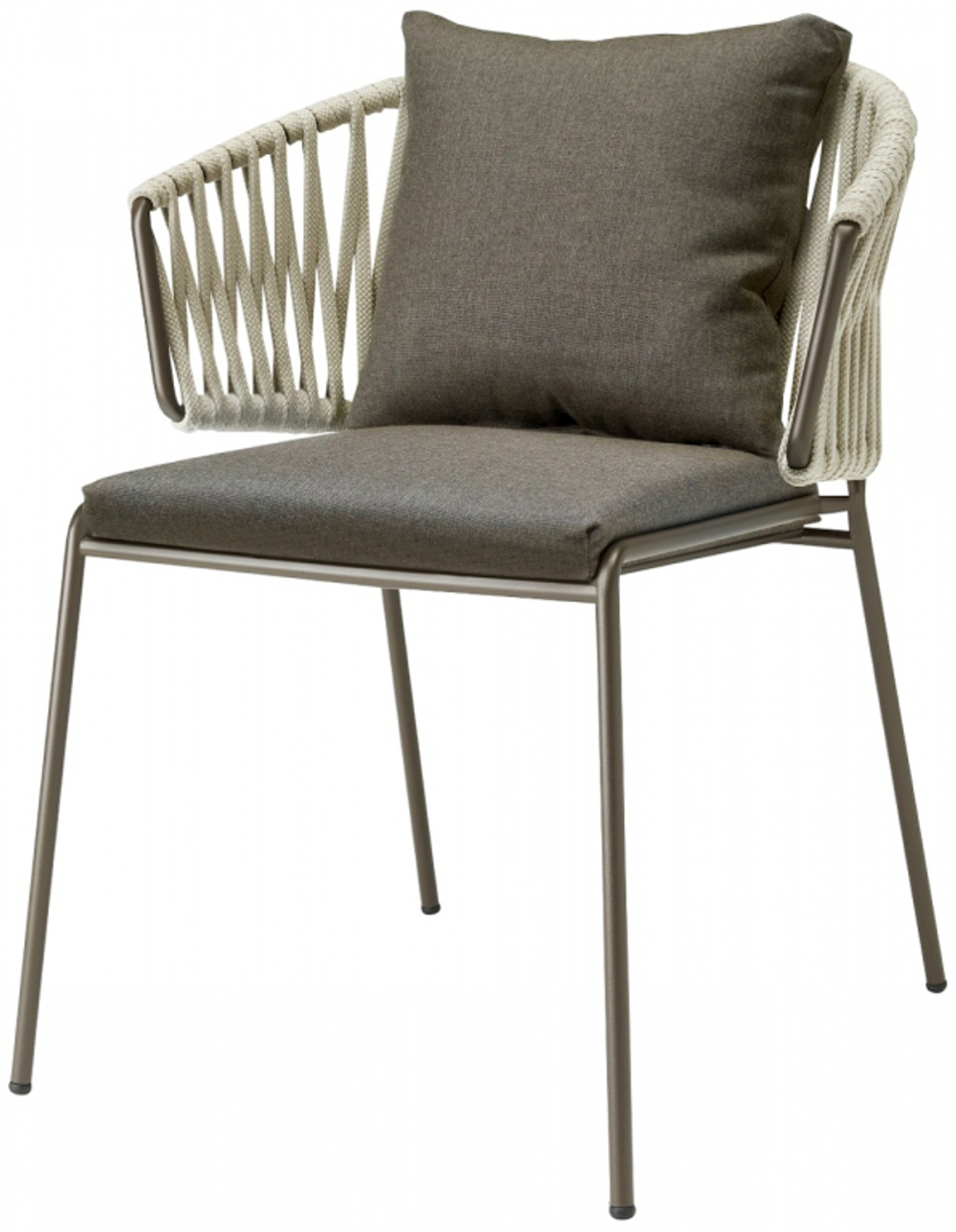 Кресло плетеное с подушкой Scab Design Lisa Filo Nest, мокко, глиняный, мокко