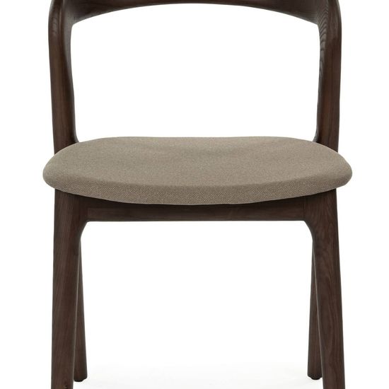 Стул Canada 2.0 деревянный, сиденье из коричневой ткани