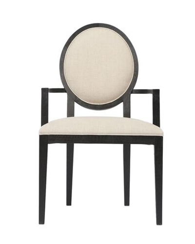 Чёрное полукресло из дуба “Бенуа”