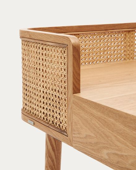 Araxi Письменный стол из массива ясеня и ротанга 105 x 62 см La Forma Испания 