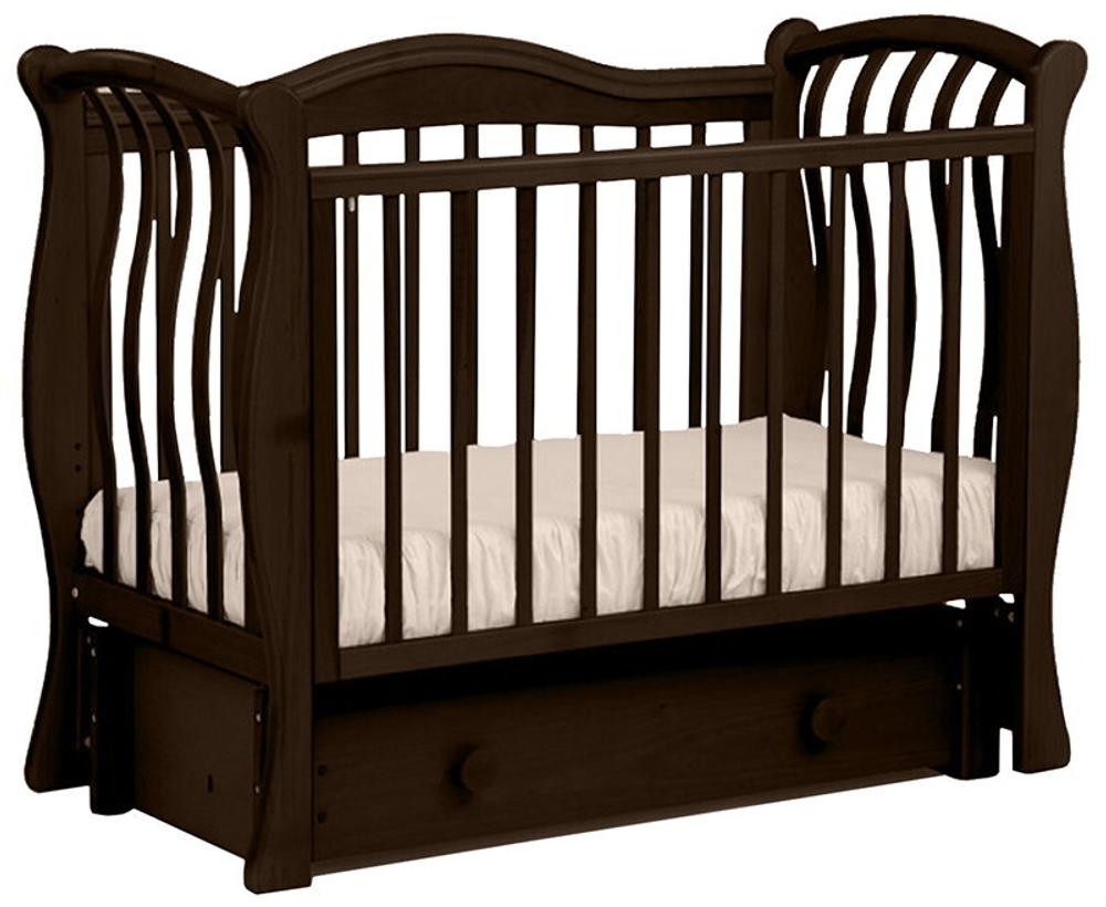 Детская кроватка Кубаньлесстрой Маргаритка маятник универсальный БИ 08 махагон