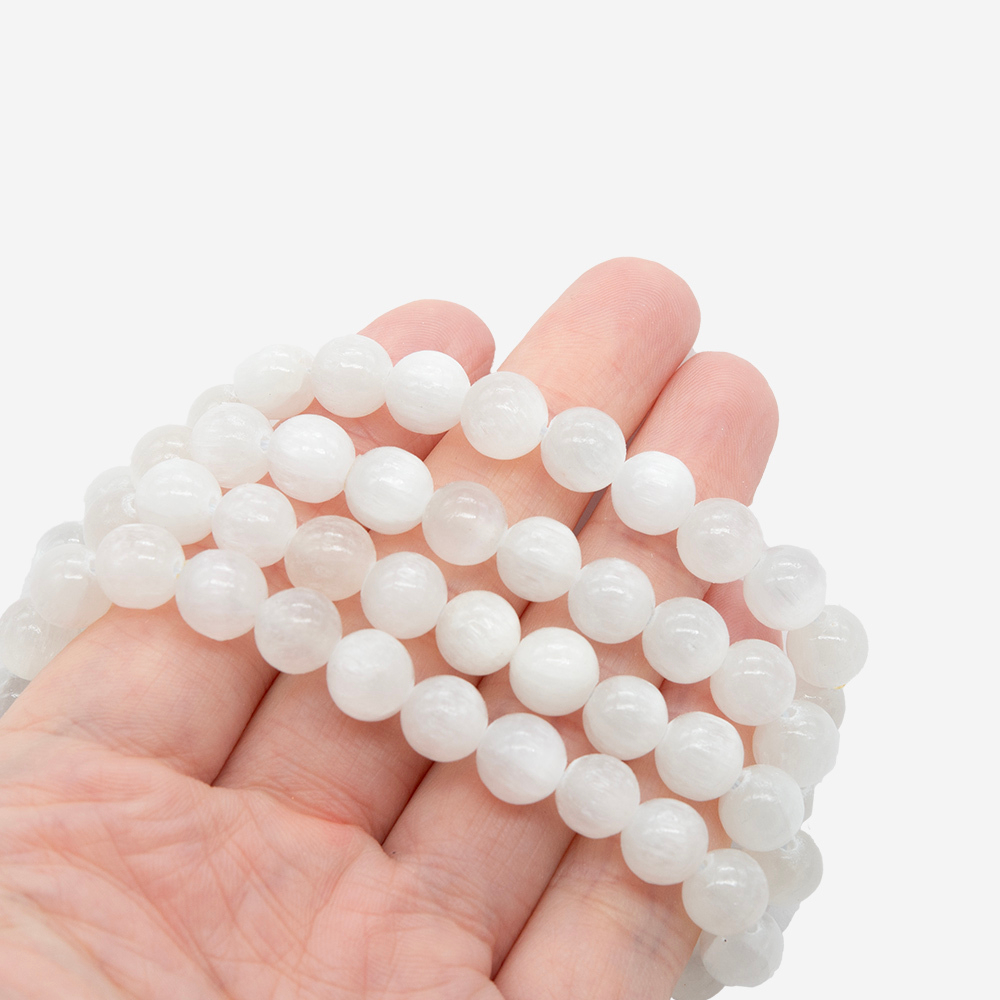 Селенит натуральный эконом, шар, 8мм