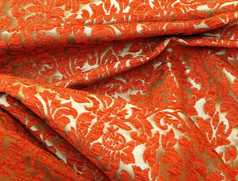 Шенилл Бланк цветы терракот