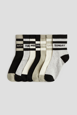 H&M Набор из семи пар носков, серый