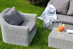 "Фабриция" кресло из искусственного ротанга, цвет серый