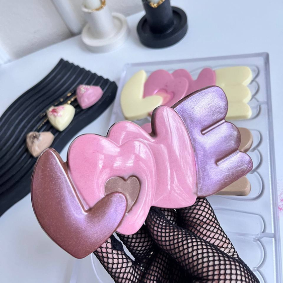 802 | Форма для шоколадных плиток &quot;Love&quot; (275*175 мм)