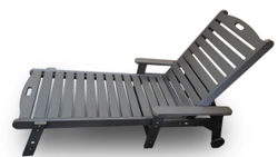 Шезлонг, лежак из ДПК ПОЛИВУД БОРНЕО «POLYWOOD BORNEO» — Каштан