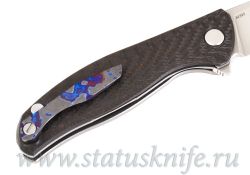 Нож Широгоров F3 M390 Exclusive Orange Timascus Clipфотография - 7
