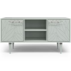 Тумба под ТВ Арт Колор leaves 117см Классик Сильвер Серый дым
