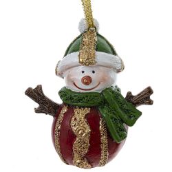 GAEM Изделие декоративное подвесное "Снеговик", L8 W4 H8,5 см, 2в.