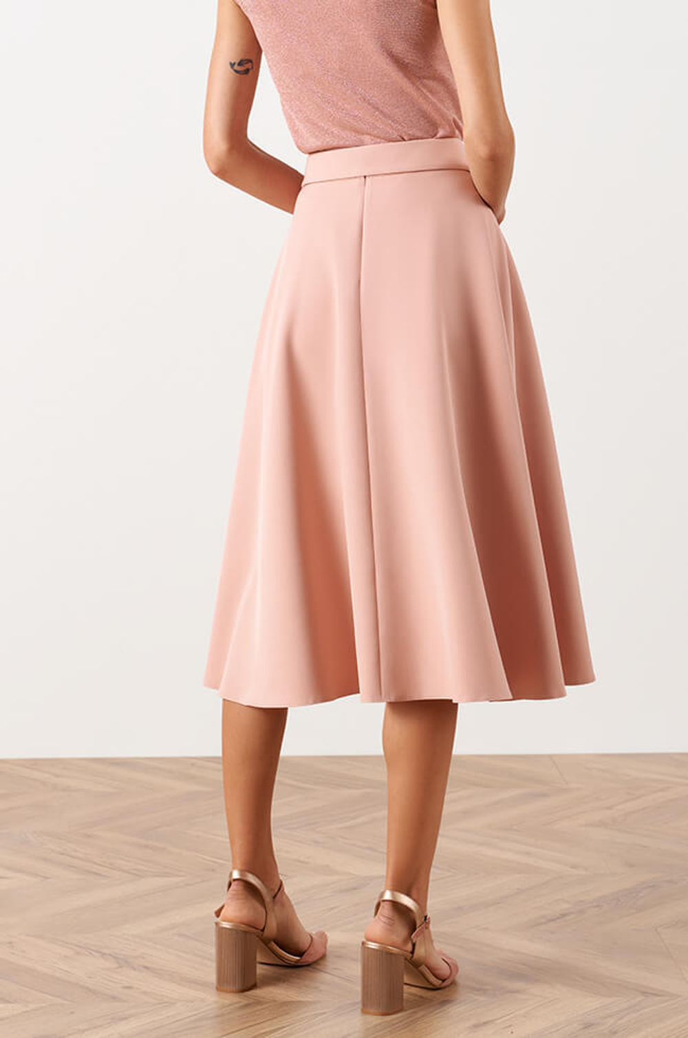 4840 Юбка женская (пудрово-розовый)