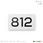 Номер на дверь 812, табличка на дверь для офиса, квартиры, кабинета, аудитории, склада, белая 120х70 мм, Айдентика Технолоджи