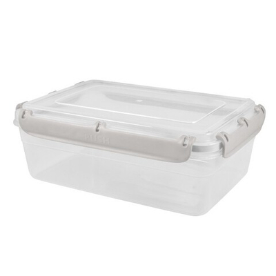 Контейнер герметичный для продуктов Plast Team BERGEN с защелками 2,6л пепельный жемчуг