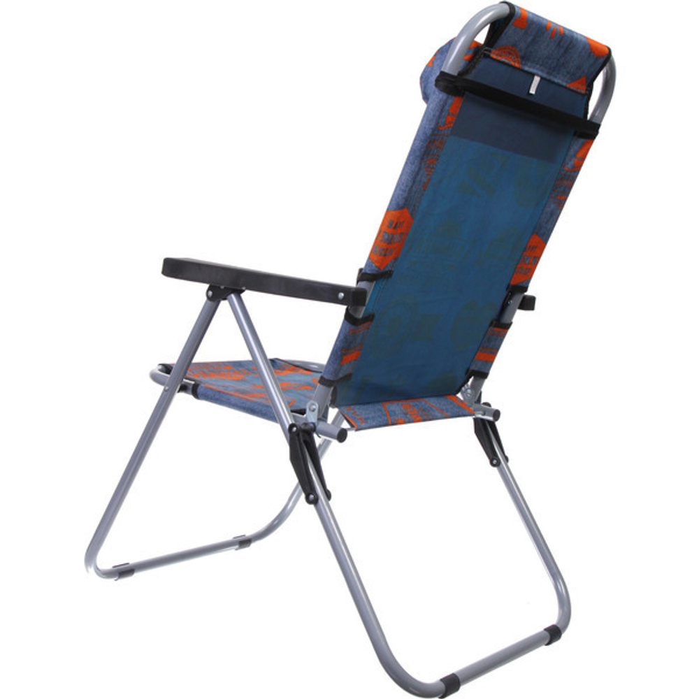 Кресло складное с подлокотниками Джинс 1608-BGR, 55*71*95 см, ДоброСад