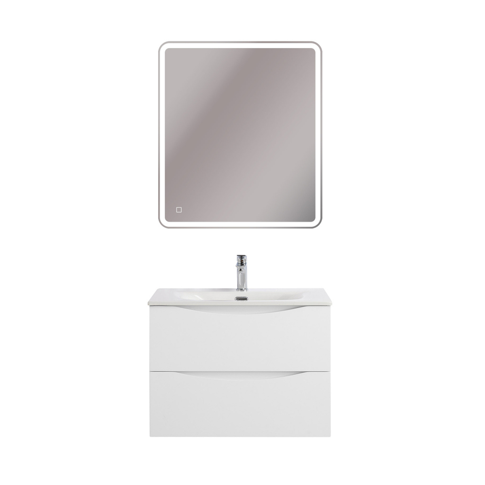 Тумба с раковиной подвесная BelBagno MARINO-CER-MINI-700-2C-SO-BO-P Bianco Opaco, раковина белая BB-8099-3-70