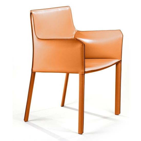 Стул с подлокотниками Barrie, кожа camel