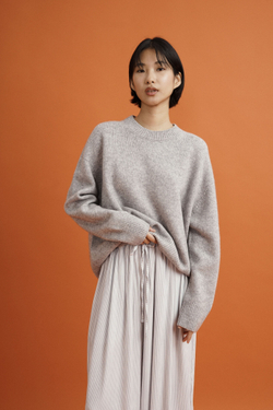 Брюки-аладдины из вискозы в полоску, голубые