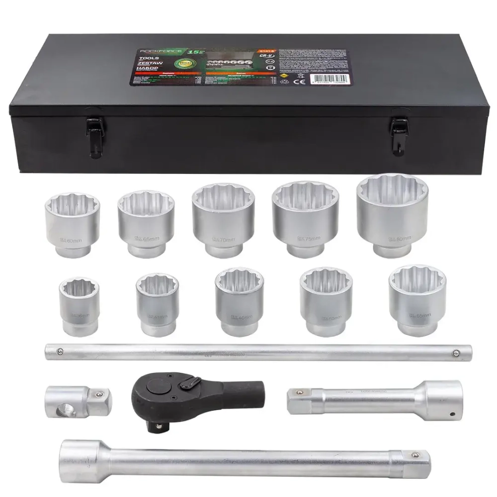 Набор инструментов 15пр. 1''(12гр.) RockFORCE RF-8141-9