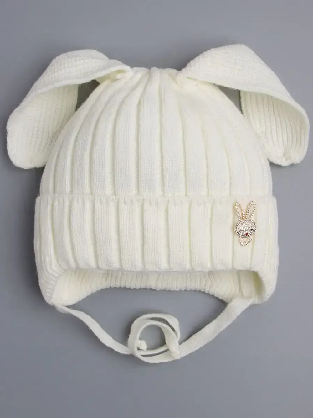 Шапка зимняя с ушками на завязках