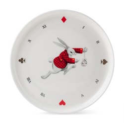 Блюдо десертное Farforite «Бегущий кролик / В стране чудес» 20 см без подарочной упаковки