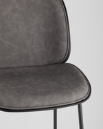 Стул барный Beetle PU со спинкой серый 2 шт